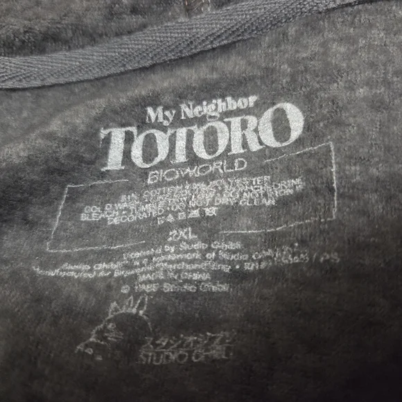 Bioworld My Neighbor Tortoro Gray and White Hoodie GUC Size 2X - Picture 13 of 15